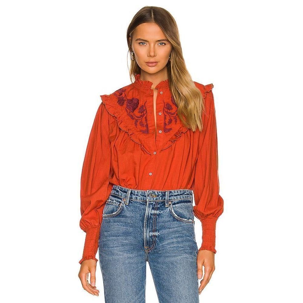 Free people Rose Vines Embroidered Top size M